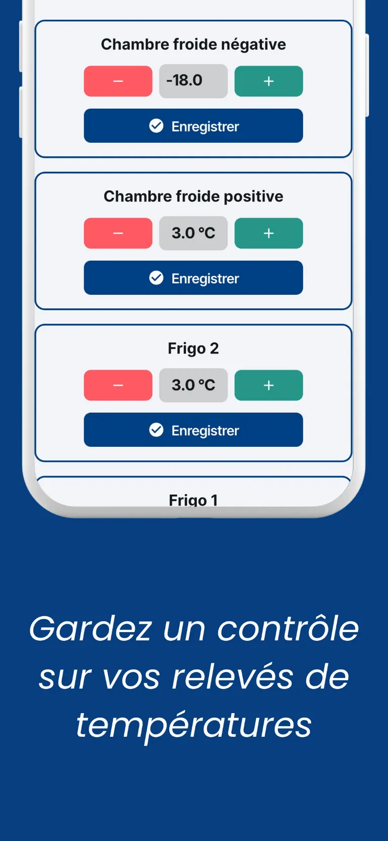 Application LockHACCP - Relevé de températures